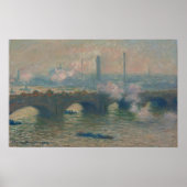 Poster pont Waterloo, Gray Day, 1903 (huile sur toile) (Devant)