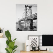 Poster Pont Williamsburg (Bureau à domicile)