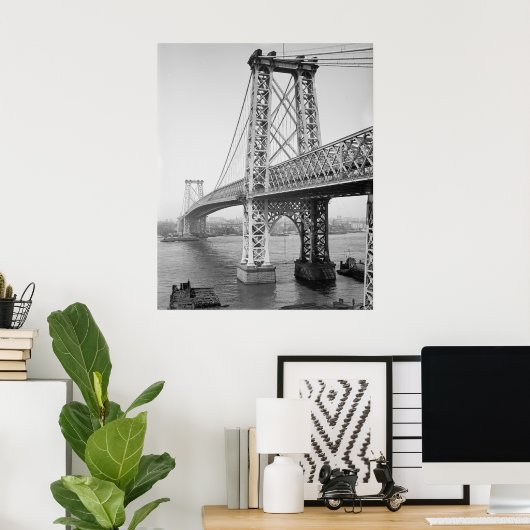 Poster Pont Williamsburg (Bureau à domicile)