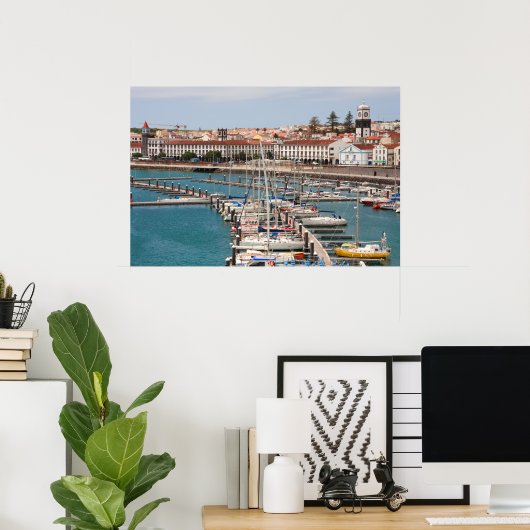 Poster Ponta Delgada - Açores (Bureau à domicile)