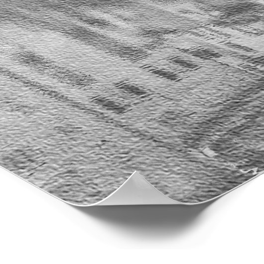 Poster Ponte Vecchio noir et blanc (Coin)