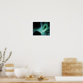 POSTER PONTES EN BLEU, VERT, TURQUOISE (Cuisine)