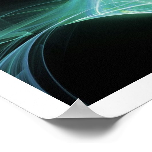 POSTER PONTES EN BLEU, VERT, TURQUOISE (Coin)