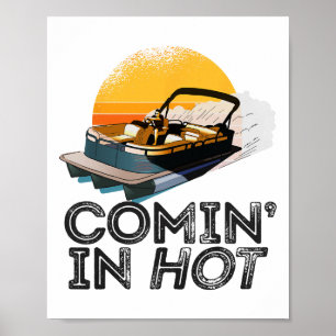 Poster Pontoon Bateau Venir Dans Hot Fundy Boating Lake P
