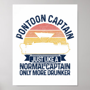 Poster Pontoon Boat Funny Cadeau