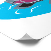Poster Pontoon Boat Retro (Coin)