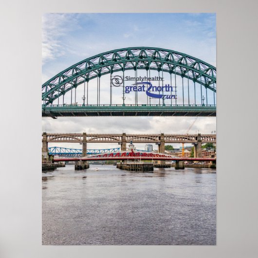 Poster Ponts Au-Dessus De La Rivière Tyne Imprimer/Poster (Devant)