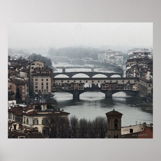 Poster Ponts de Florence Italie (Devant)