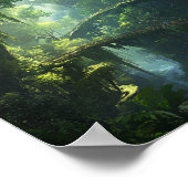 Poster Ponts de la Canopée d'Émeraude - Forêt luxuriante (Coin)