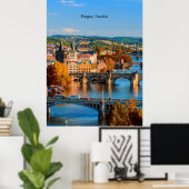Poster Ponts de Prague Czechia (Bureau à domicile)