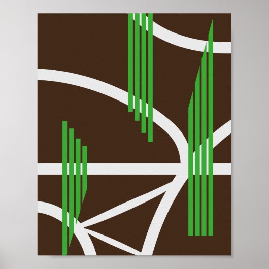 Poster Ponts et voies dans une forme abstraite (Devant)