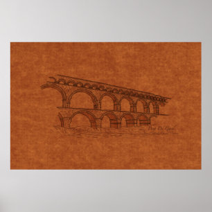 Poster Ponts : Pont du le Gard, France