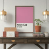 Poster Pony Club Chanson Couleur rose - Pleine Largeur