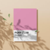 Poster Pony Club Chanson Couleur rose - Pleine Largeur