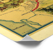 Poster Pony Express Map par William Henry Jackson 1861 (Coin)