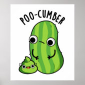 Poster Poo-concombre Funny Concombre Pun (Devant)