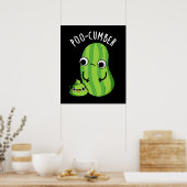 Poster Poo-concombre Funny Concombre Pun de Concombre Dar (Cuisine)