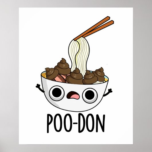 Poster Poo-don Funny Udon Pun (Devant)