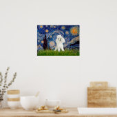 Poster Poodle (14W) - Nuit étoilée (Cuisine)