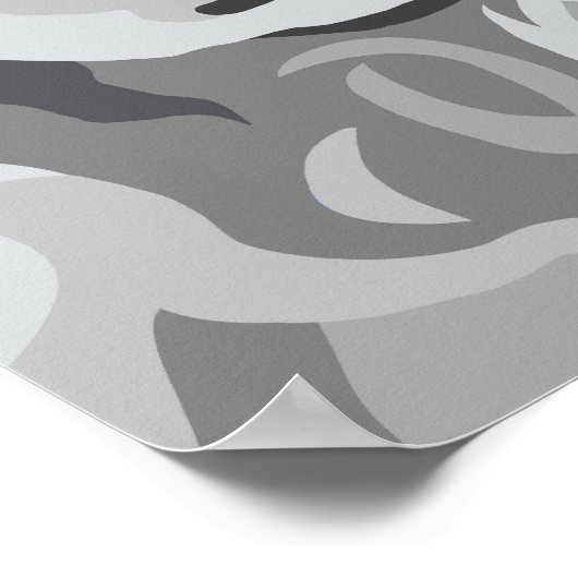 Poster Poodle blanc (Coin)