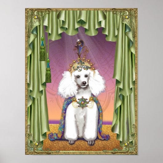 Poster Poodle blanc Far East Princess Imprimer (Devant)