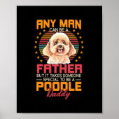 Poster Poodle Chien Papa Papa Fête des pères Cadeau Pour  (Devant)