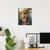 Poster Poodle Dog Utiliser L'Affiche Matte De Salle De Ba (Bureau à domicile)