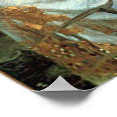 Poster Poodle (Jouet blanc) - Ophélie assis (Coin)