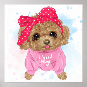 Poster Poodle mignon