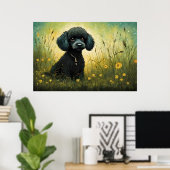 Poster Poodle mou dans l'art pré Imprimer (Bureau à domicile)