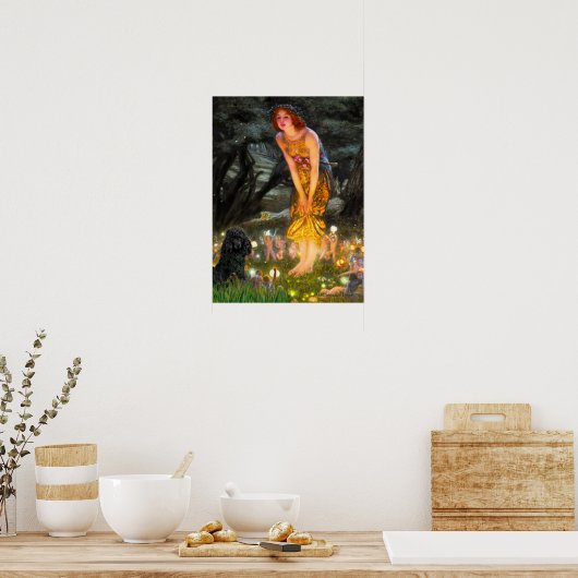 Poster Poodle(noir 1)-MidEve (Cuisine)