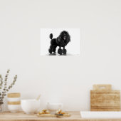 Poster Poodle noir découpé (Cuisine)