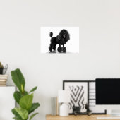 Poster Poodle noir découpé (Bureau à domicile)
