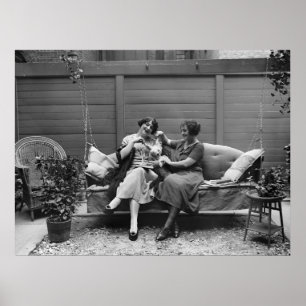 Poster Poodle Playtime, années 1920