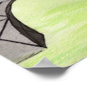 Poster Poodle rose à Paris (Coin)