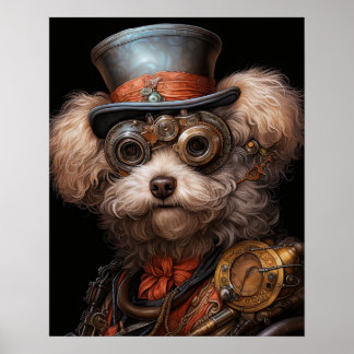 POSTER POODLE STEAMPUNK