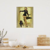 Poster Poodle vers le haut (Cuisine)