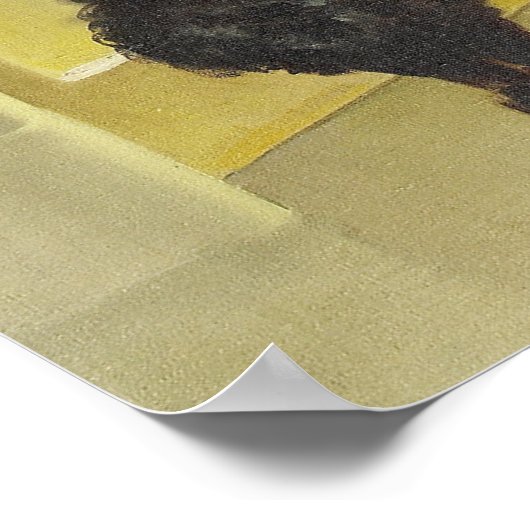 Poster Poodle vers le haut (Coin)