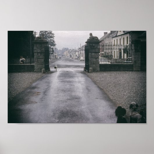 Poster Poodles Vintage Inspiré Ville mignon Poodle Chien (Devant)