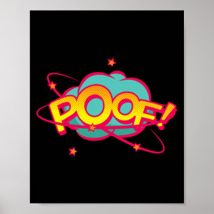 Poster Poof ! Comique Pop Art Joueur Surprise