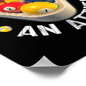 Poster Pool 9 Bal Avec Chemise D'Attitude (Coin)