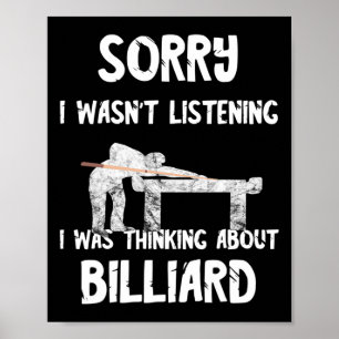 Poster Pool Billard Snooker Joueur 8 Ll Jouer Billard