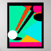 POSTER ~ POOL ~ BILLIARDEN IN ABSTRACT ~ CUE BALL (Voorkant)