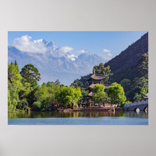 Poster Pool de dragons noirs - Yunnan, Chine (Devant)