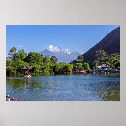 Poster Pool de dragons noirs - Yunnan, Chine (Devant)