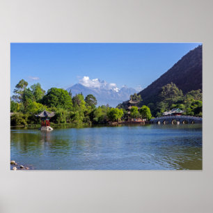 Poster Pool de dragons noirs - Yunnan, Chine