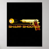 Poster Pool Ll Sharp Shop Billiards Gun Jaune (Devant)