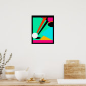 POSTER ~ POOL ~ MILLIARDS EN ABSTRAIT ~ CUE BALL (Cuisine)