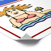 Poster POOL OUVRIR, signer, ajouter ou modifier du texte  (Coin)