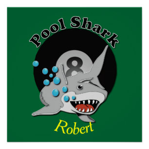 Poster Pool Shark appelée huit par boules